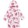 imageHudson Baby unisexbaby 2pc Plush Animal Face BathrobeRose Floral