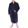 imageHudson Home Collection Baby Shawl Collar Plush Robe Navy Small Medium Sm