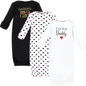 imageHudson Baby Baby Cotton GownsGirl Daddy Red Black