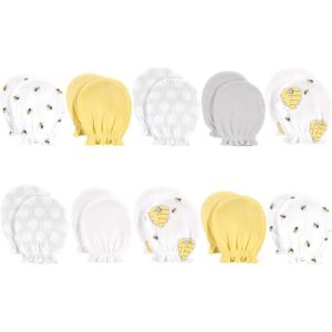 imageHudson Baby Unisex Baby Cotton Scratch MittensBee
