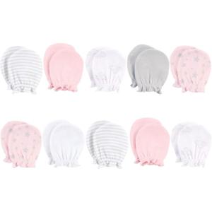 imageHudson Baby Unisex Baby Cotton Scratch MittensCloud Mobile Pink