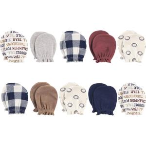 imageHudson Baby Unisex Baby Cotton Scratch MittensFootball