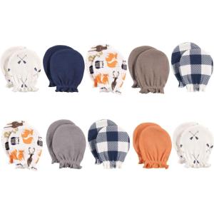 imageHudson Baby Unisex Baby Cotton Scratch MittensForest