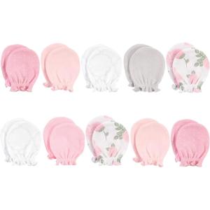 imageHudson Baby Unisex Baby Cotton Scratch MittensPink Rose