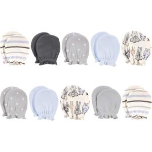 imageHudson Baby Unisex Baby Cotton Scratch MittensRoyal Safari