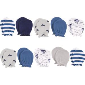 imageHudson Baby Unisex Baby Cotton Scratch MittensSail the Sea
