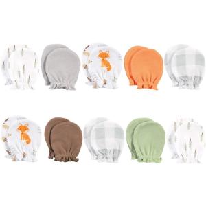 imageHudson Baby Unisex Baby Cotton Scratch MittensWoodlands