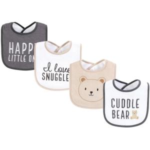 imageHudson Baby Unisex Baby Cotton Terry Drooler Bibs with Fiber Filling Girl Fox One SizeCuddle Bear
