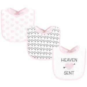 imageHudson Baby Unisex Baby Cotton Terry Drooler Bibs with Fiber Filling Girl Fox One SizeHeaven Sent Heart Arrow