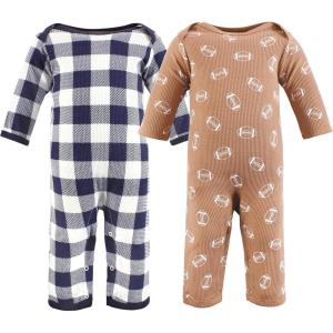 imageHudson Baby Unisex Baby Thermal Coveralls 2pkFootball