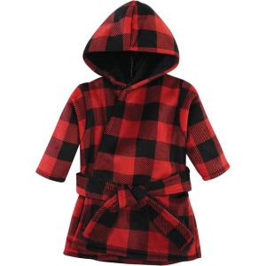 imageHudson Baby Unisex BabyMink with Faux Fur Lining Pool and Beach Robe CoverupsBuffalo Plaid