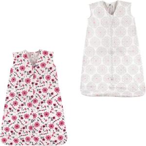 imageHudson Baby unisexbaby Cotton Sleeveless Wearable Sleeping Bag Sack BlanketModern Floral Botanical