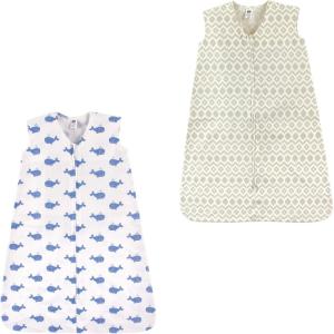 imageHudson Baby unisexbaby Cotton Sleeveless Wearable Sleeping Bag Sack BlanketWhale Aztec
