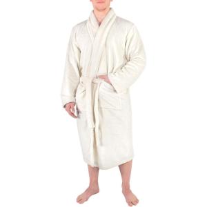 imageHudson Home Collection Baby Shawl Collar Plush Robe Cream Small Medium Sm
