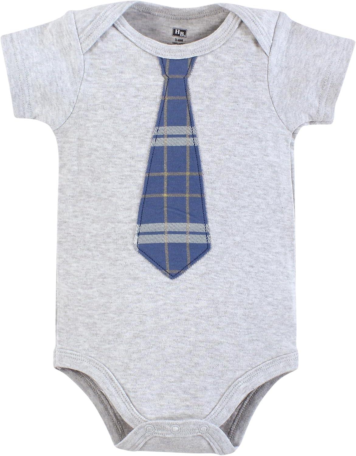 imageHudson Baby Baby Boys Cotton Bodysuits 5packPlaid Necktie