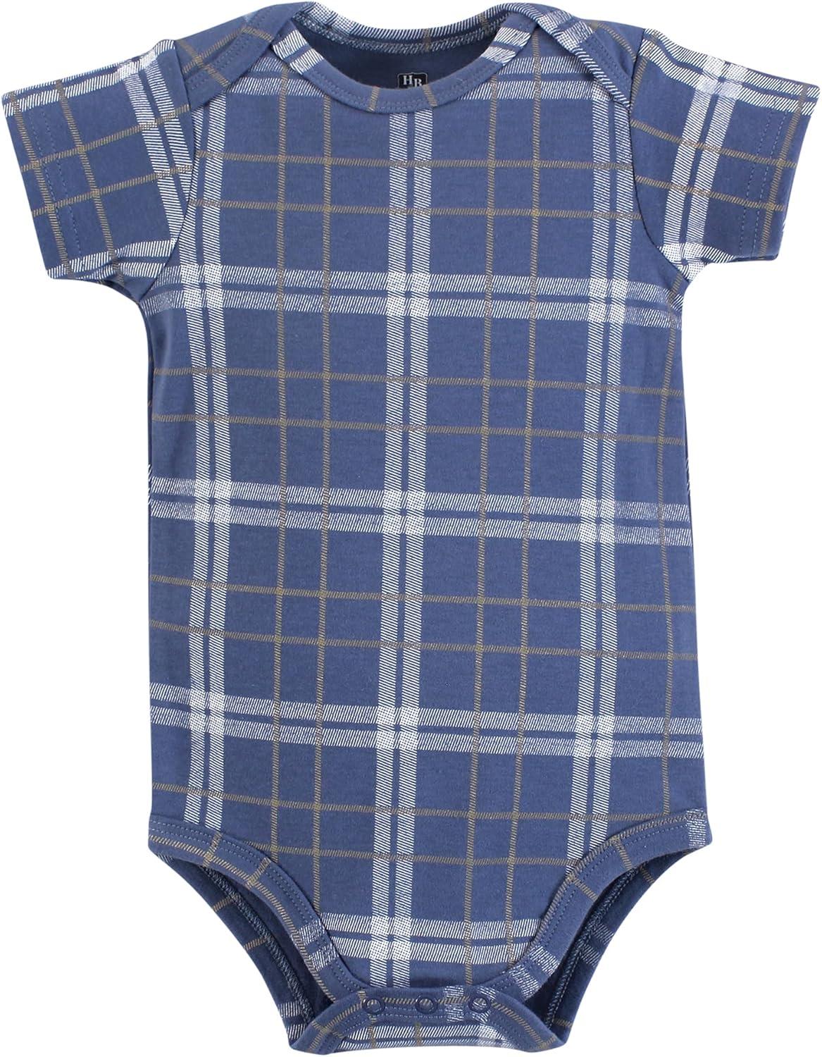 imageHudson Baby Baby Boys Cotton Bodysuits 5packPlaid Necktie