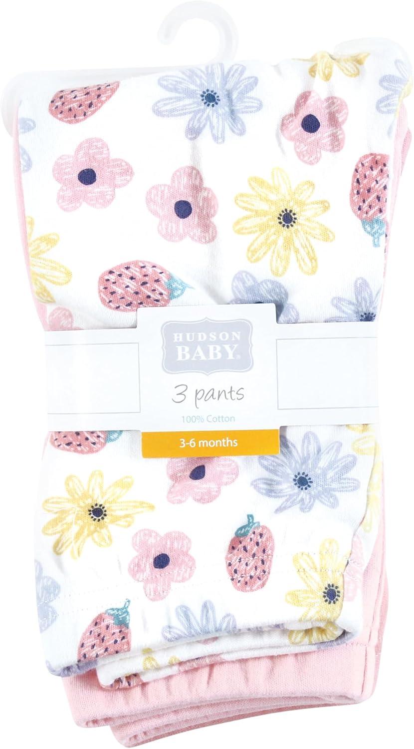 imageHudson Baby Baby Cotton Pants and LeggingsStrawberry Flowers