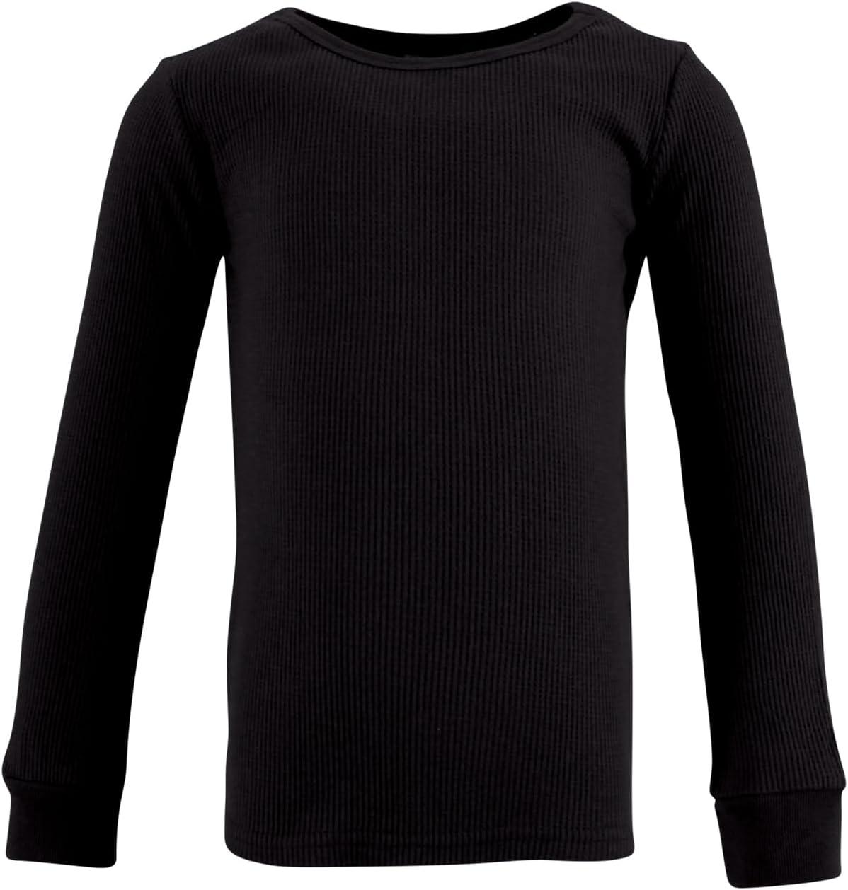 imageHudson Baby Girls Unisex Baby Thermal Long Underwear 2pc Set Heather Gray 8 YearsBlack