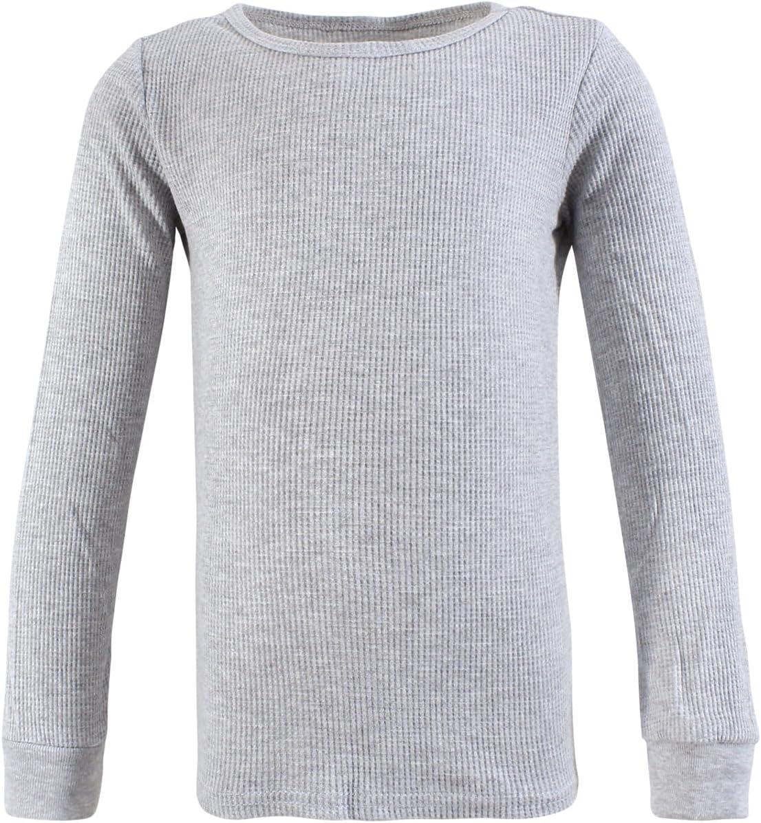 imageHudson Baby Girls Unisex Baby Thermal Long Underwear 2pc Set Heather Gray 8 YearsHeather Gray