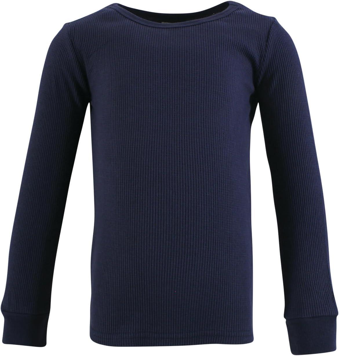 imageHudson Baby Girls Unisex Baby Thermal Long Underwear 2pc Set Heather Gray 8 YearsNavy