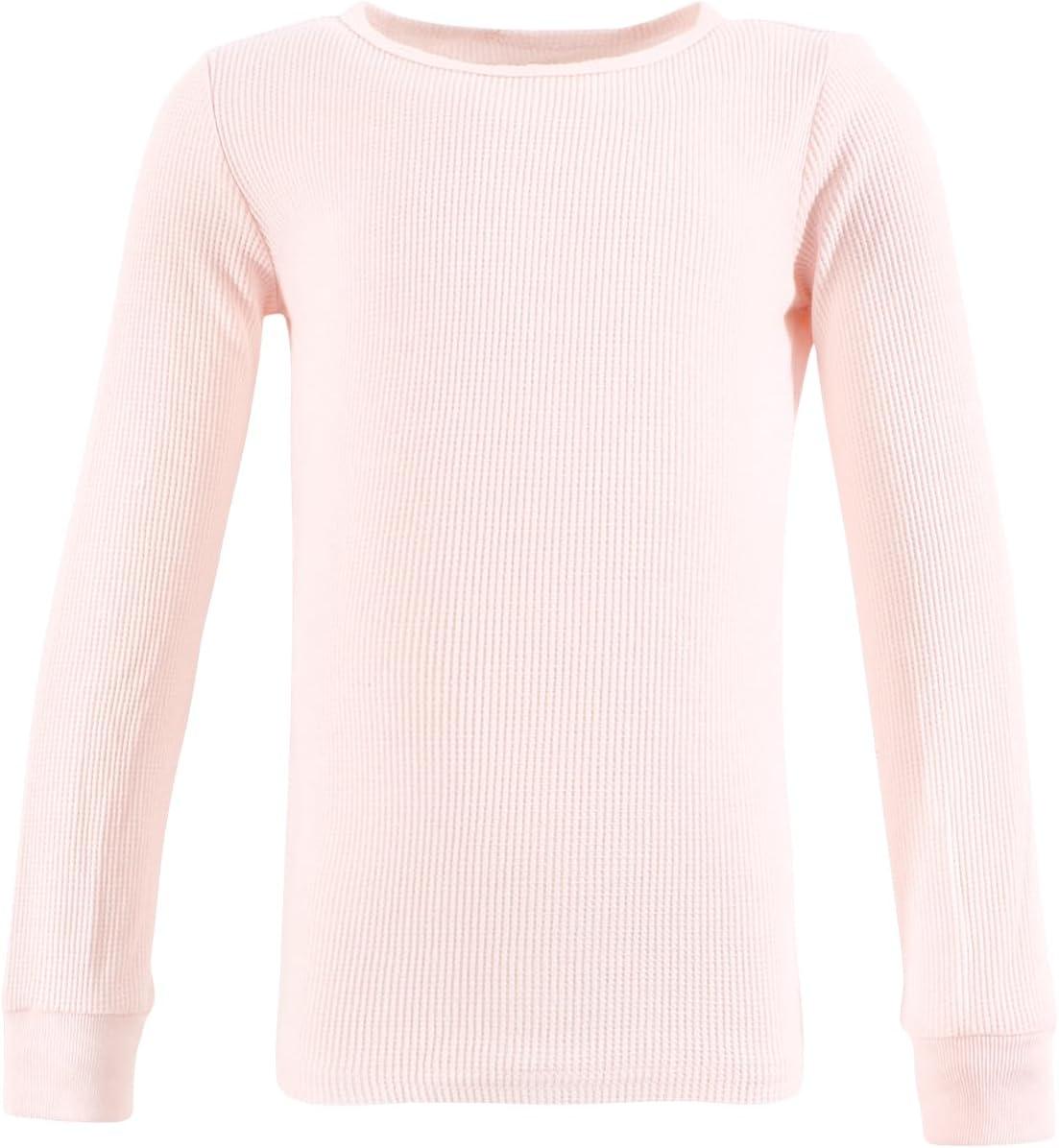 imageHudson Baby Girls Unisex Baby Thermal Long Underwear 2pc Set Heather Gray 8 YearsSoft Pink