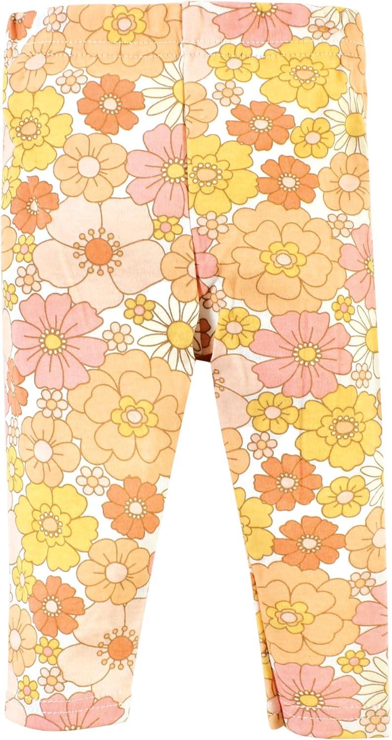 imageHudson Baby Unisex Baby Cotton Bodysuit Pant and Shoe Set Peace Love Flowers 36 Months