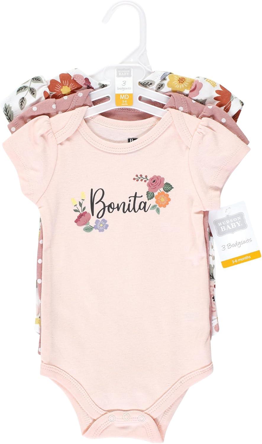 imageHudson Baby Unisex Baby Cotton Bodysuits Bonita Newborn