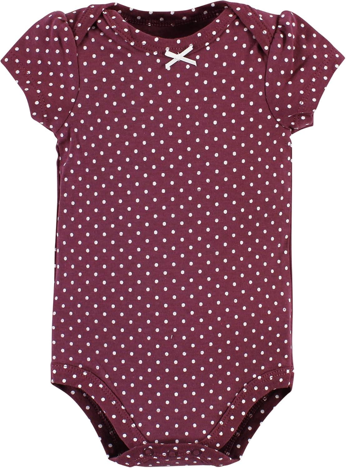 imageHudson Baby Unisex Baby Cotton Bodysuits Plum Wildflower 1824 Months