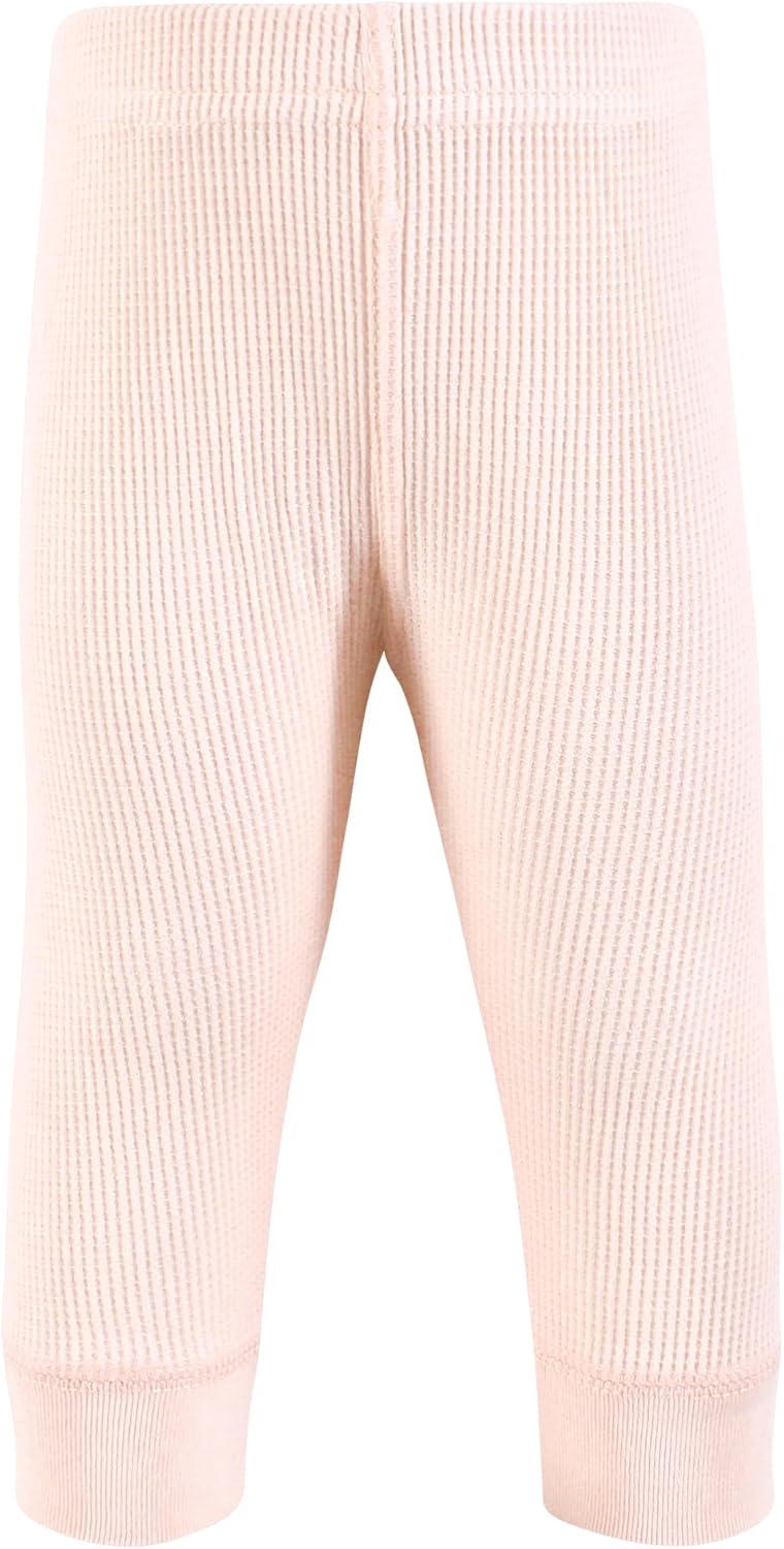 imageHudson Baby Unisex Baby Thermal Tapered Ankle Pants 4pk Acorn BotanicalAcorn Botanical