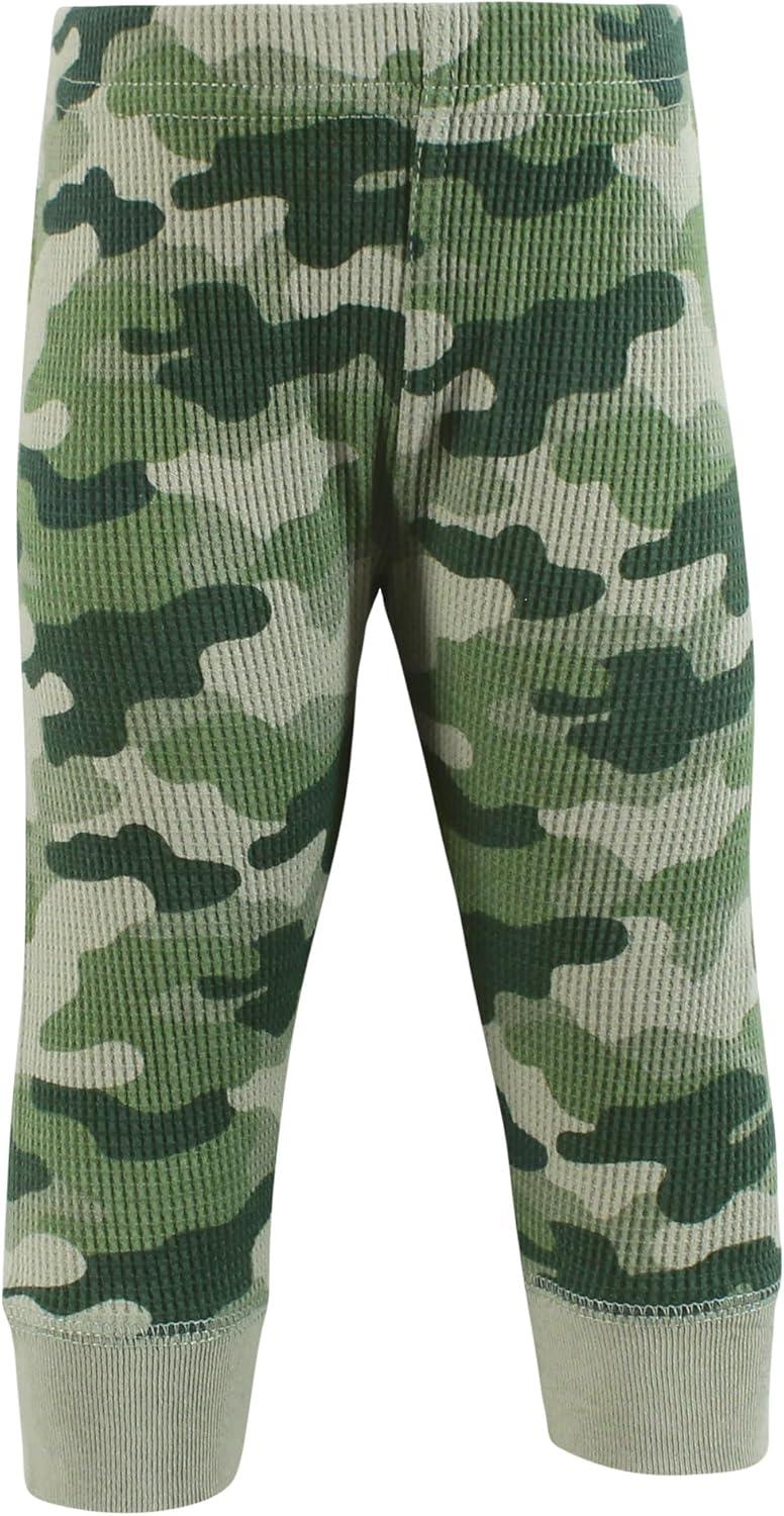 imageHudson Baby Unisex Baby Thermal Tapered Ankle Pants 4pk Acorn BotanicalBasic Camo