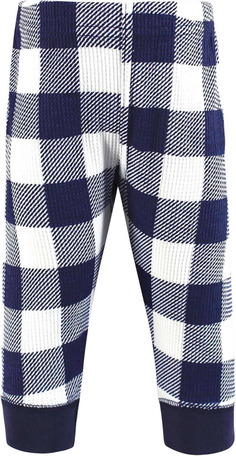 imageHudson Baby Unisex Baby Thermal Tapered Ankle Pants 4pk Acorn BotanicalFootball