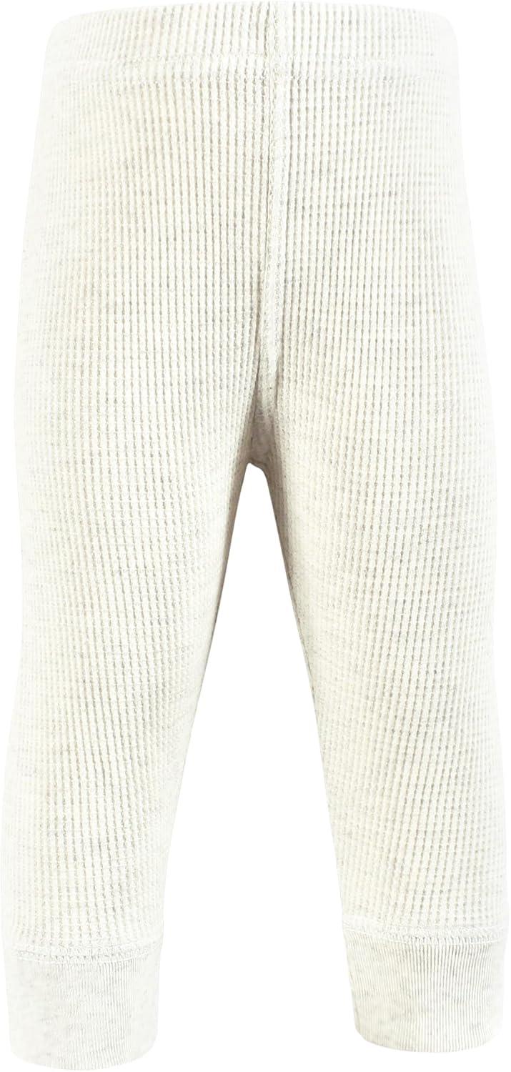 imageHudson Baby Unisex Baby Thermal Tapered Ankle Pants 4pk Acorn BotanicalSage Dinosaur