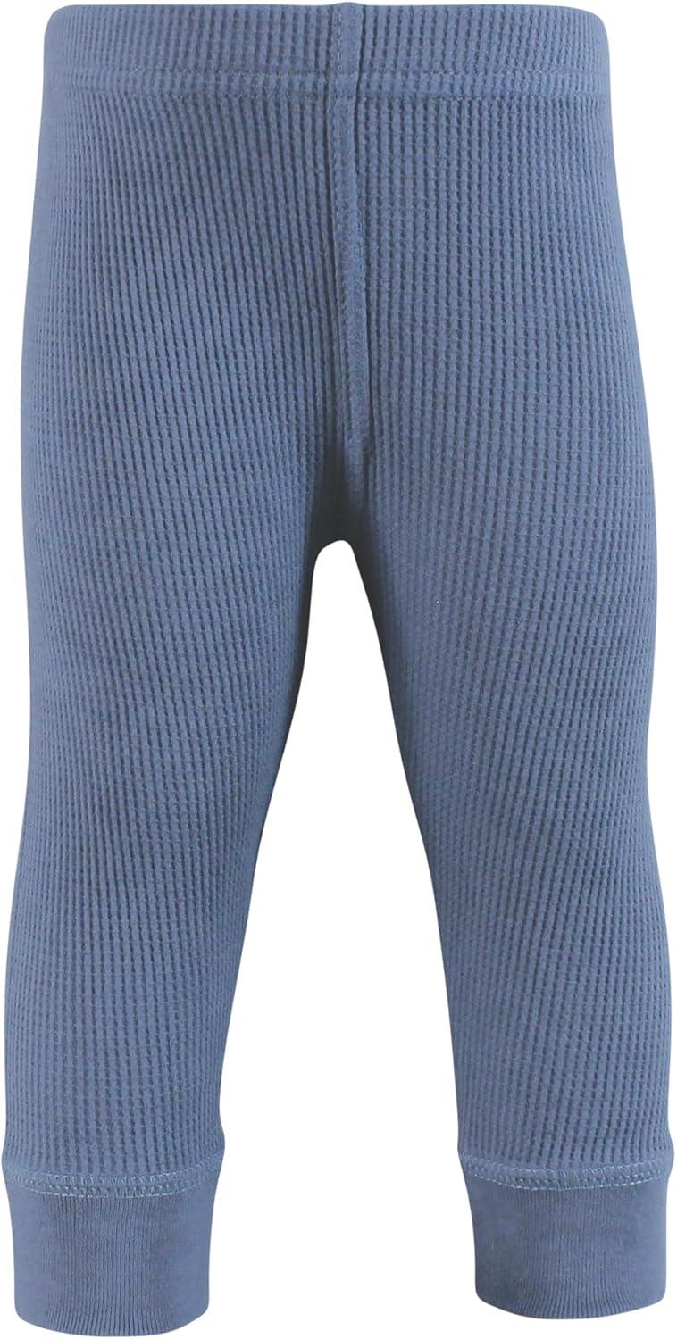 imageHudson Baby Unisex Baby Thermal Tapered Ankle Pants 4pk Acorn BotanicalSage Dinosaur