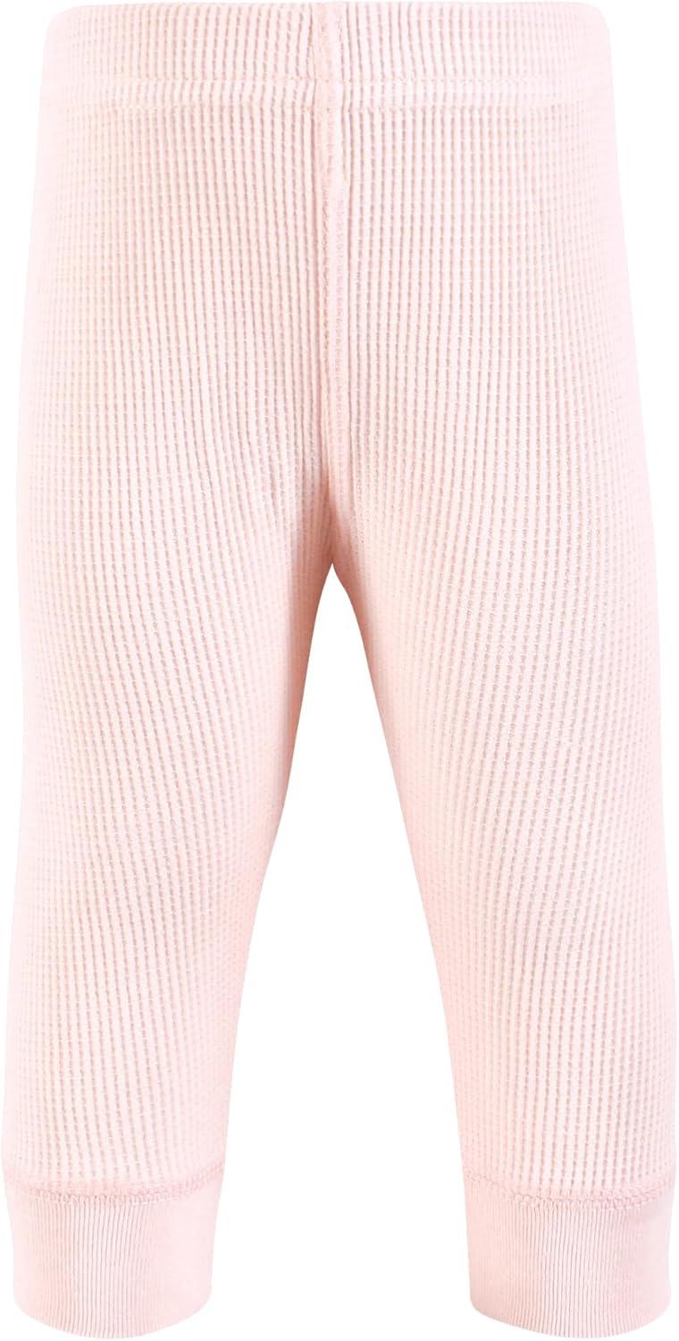 imageHudson Baby Unisex Baby Thermal Tapered Ankle Pants 4pk Acorn BotanicalSnowflake