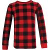 imageHudson Baby Girls Unisex Baby Thermal Long Underwear 2pc Set Heather Gray 8 YearsBuffalo Plaid