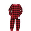 imageHudson Baby Girls Unisex Baby Thermal Long Underwear 2pc Set Heather Gray 8 YearsBuffalo Plaid