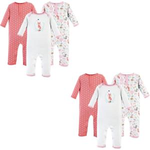 imageHudson Baby unisexchild Cotton CoverallsWoodland Fox 6piece