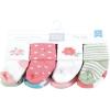 imageHudson Baby Baby Girls Cotton Rich Newborn and Terry SocksCoral Pretty Floral
