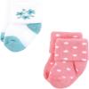imageHudson Baby Baby Girls Cotton Rich Newborn and Terry SocksCoral Pretty Floral