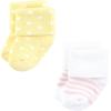 imageHudson Baby Baby Girls Cotton Rich Newborn and Terry SocksLemon Daisy