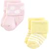 imageHudson Baby Baby Girls Cotton Rich Newborn and Terry SocksLemon Daisy