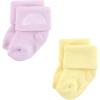 imageHudson Baby Baby Girls Cotton Rich Newborn and Terry SocksPastel Sun and Rainbow