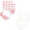imageHudson Baby Baby Girls Cotton Rich Newborn and Terry SocksPink Sage Rose