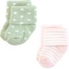 imageHudson Baby Baby Girls Cotton Rich Newborn and Terry SocksPink Sage Rose