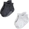 imageHudson Baby Baby Girls NonSkid NoShow SocksBlack White