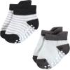 imageHudson Baby Baby Girls NonSkid NoShow SocksBlack White Stripes