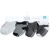 imageHudson Baby Baby Girls NonSkid NoShow SocksBlack White Stripes