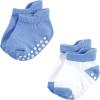 imageHudson Baby Baby Girls NonSkid NoShow SocksBlue