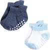 imageHudson Baby Baby Girls NonSkid NoShow SocksBlue