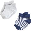 imageHudson Baby Baby Girls NonSkid NoShow SocksBlue Burgundy